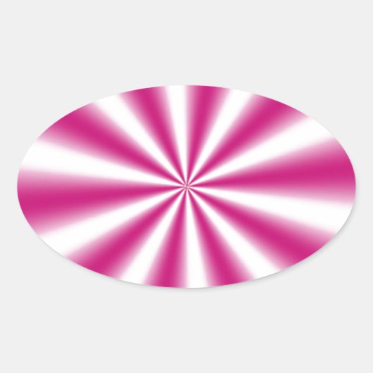 optische Illusion Ovaler Aufkleber (Vorderseite)