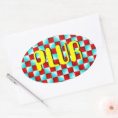 optische Illusion Ovaler Aufkleber (Umschlag)