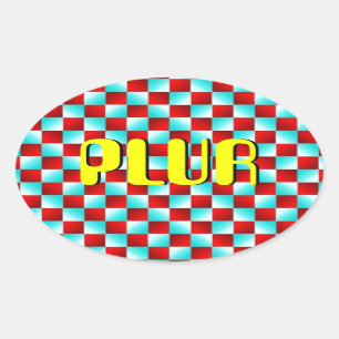 optische Illusion Ovaler Aufkleber