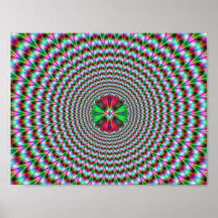 optische Illusion Poster