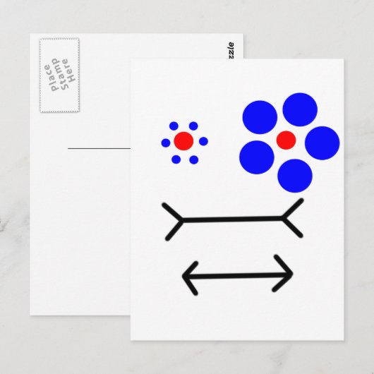 optische Illusion Postkarte (Vorne/Hinten)