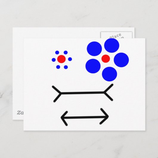 optische Illusion Postkarte (Vorne/Hinten)