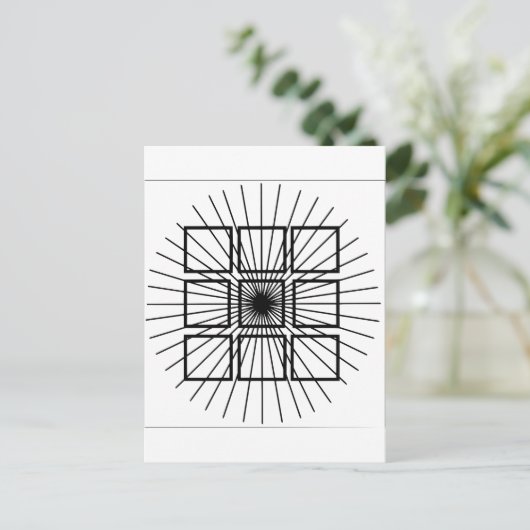 optische Illusion Postkarte (Stehend Vorderseite)
