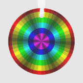 Optische Illusion Rainbow Akrylornament Ornament (Rückseite)