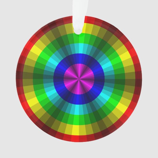Optische Illusion Rainbow Akrylornament Ornament (Vorderseite)