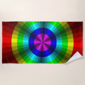 Optische Illusion Rainbow Beach Handtuch (Vorderseite)