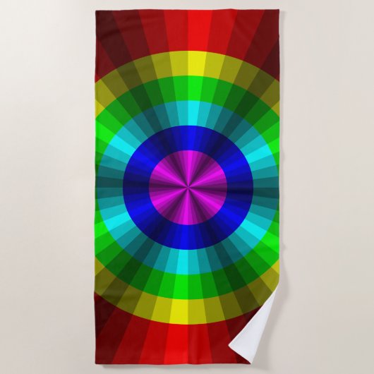 Optische Illusion Rainbow Beach Handtuch (Vorderseite)