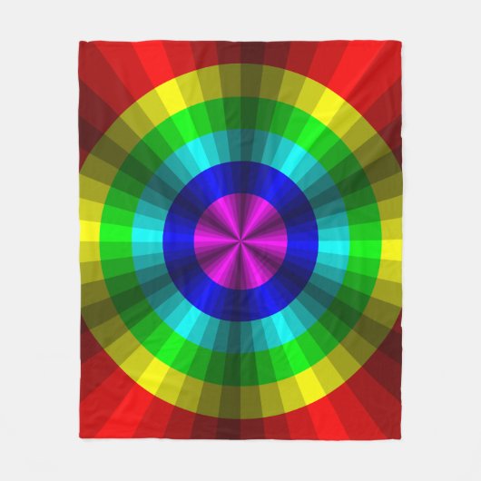 Optische Illusion Rainbow Fleece Blanket (Vorderseite)