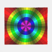 Optische Illusion Rainbow Fleece Blanket (Vorderseite (Horizontal))