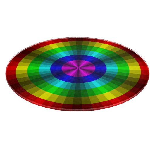 Optische Illusion Rainbow Glass Cutting Board Schneidebrett (Ecke)
