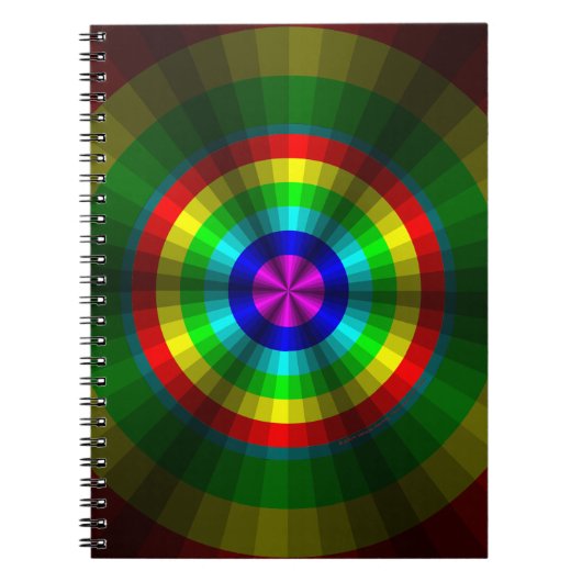 Optische Illusion Rainbow-Notebook Notizblock (Vorderseite)