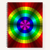 Optische Illusion Rainbow Spiral Notebook Notizbuch (Vorderseite)