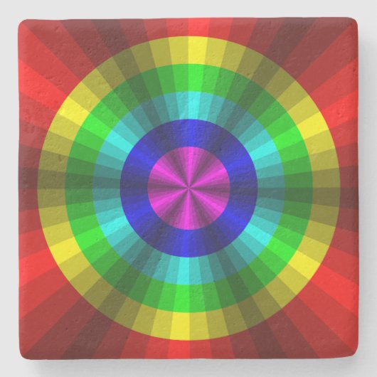Optische Illusion Rainbow Stone Untersetzer (Vorderseite)