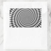optische Illusion Rechteckiger Aufkleber (Tasche)