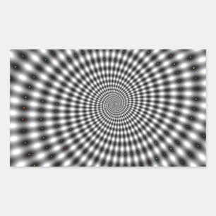 optische Illusion Rechteckiger Aufkleber