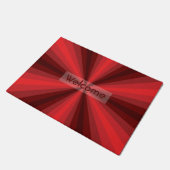 Optische Illusion Red Doormat Fußmatte (Schrägansicht)
