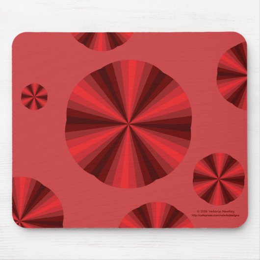 Optische Illusion Red Mousepad (Vorne)