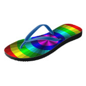 Optische Illusion Regenbogen-Flip-Flops Badesandalen (Schrägansicht)