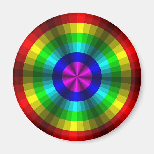 Optische Illusion Regenbogen-Magnet Magnet (Vorne)