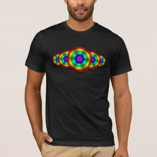 Optische Illusion Regenbogen Männerdunkel-Shirt T-Shirt