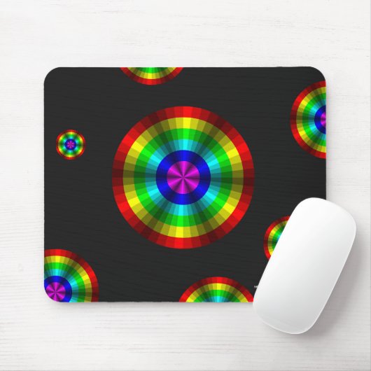 Optische Illusion Regenbogen-Mousepad Mousepad (Mit Mouse)
