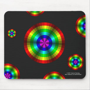 Optische Illusion Regenbogen-Mousepad Mousepad