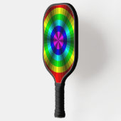 Optische Illusion Regenbogen Pickleball Schläger (Links)