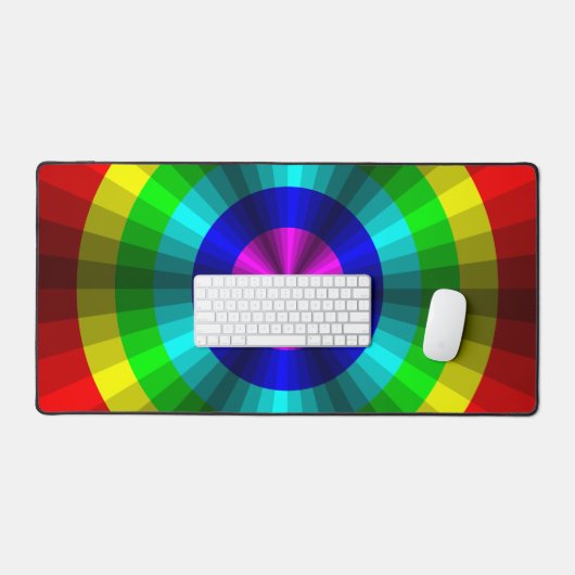 Optische Illusion Regenbogen Schreibtischunterlage (Tastatur & Maus)