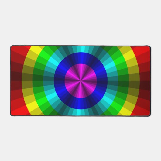Optische Illusion Regenbogen Schreibtischunterlage (Vorderseite)