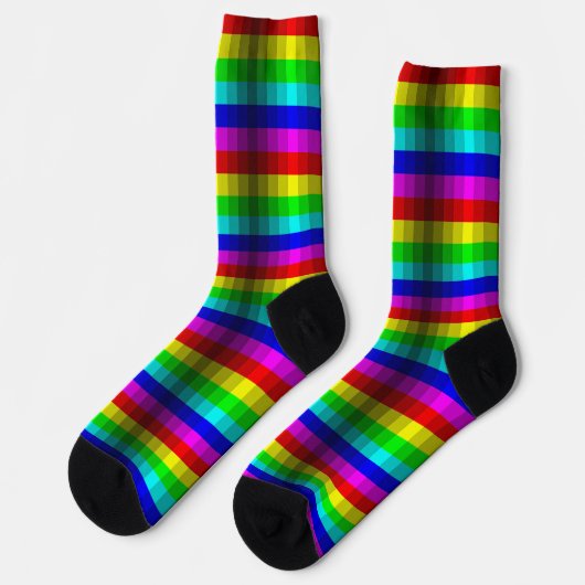 Optische Illusion Regenbogen Socken (Linkes Detail)