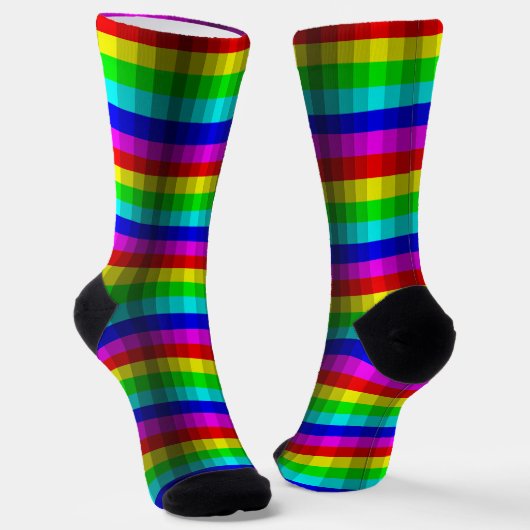 Optische Illusion Regenbogen Socken (Gewinkelt)