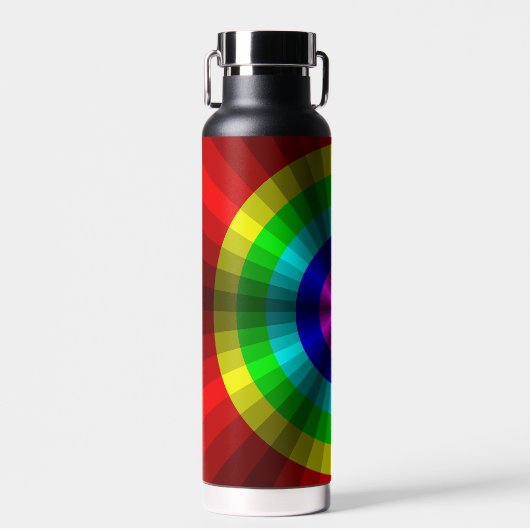 Optische Illusion Regenbogen Trinkflasche (Vorne)