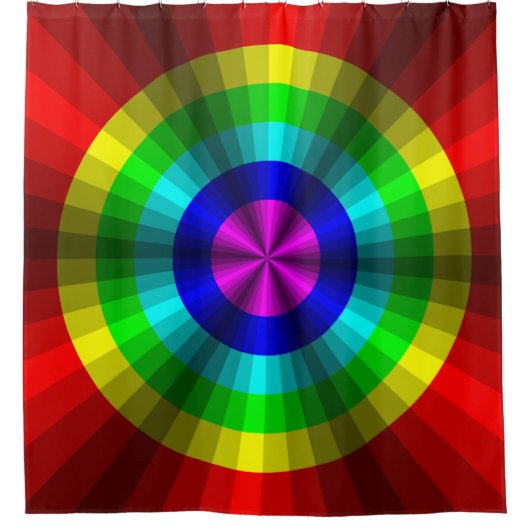 Optische Illusion Regenbogenduschvorhang Duschvorhang (Vorderseite)