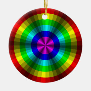 Optische Illusion Regenbogenschmuck Keramikornament