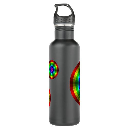 Optische Illusion Regenbogenwasserflasche Trinkflasche (Rückseite)