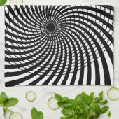 OPTISCHE ILLUSION Retro Art Küchentuch (Gefaltet)