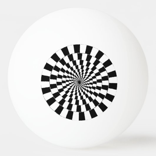 OPTISCHE ILLUSION Retro Art Tischtennisball (Rückseite)