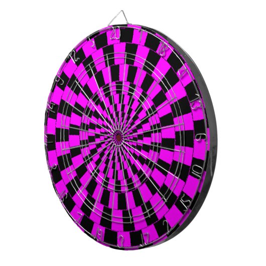 OPTISCHE ILLUSION Retro Fun Design Dartscheibe (Vorderseite rechts)