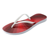 Optische Illusion Rote Flip Flops Badesandalen (Schrägansicht)
