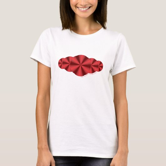 Optische Illusion Rotes Shirt der Frauen (Vorderseite)