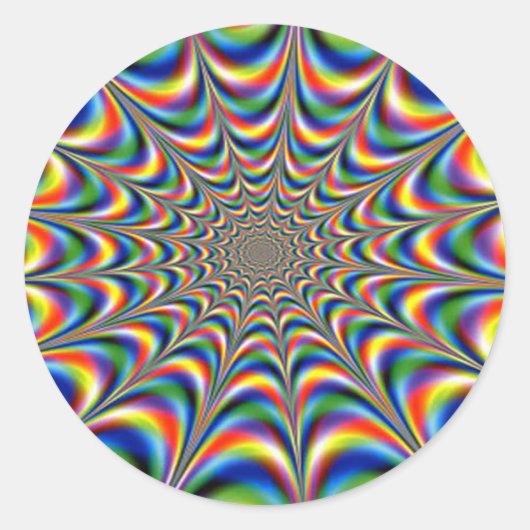OPTISCHE ILLUSION RUNDER AUFKLEBER (Vorderseite)