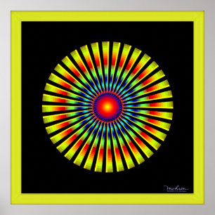 Optische Illusion schneller drehender Propeller Poster