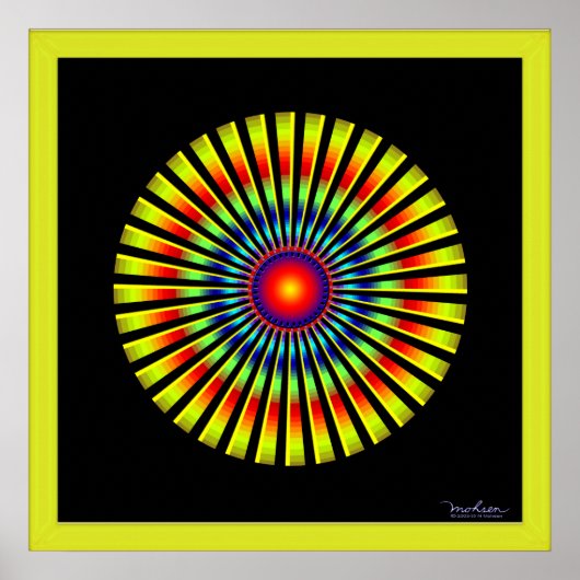 Optische Illusion schneller drehender Propeller Poster (Vorne)