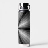 Optische Illusion schwarz Trinkflasche (Rückseite)