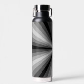 Optische Illusion schwarz Trinkflasche (Vorne)