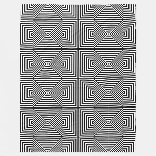 Optische Illusion Schwarz-Weiß-geometrische Decken (Vorderseite)