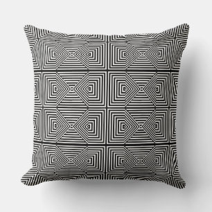 optische Illusion Schwarz-Weiß-Geometrisches Kisse Kissen