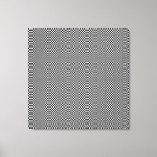 Optische Illusion Schwarz-Weiß-Kanvas Leinwanddruck