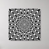 Optische Illusion schwarz-weiß Leinwanddruck (Vorderseite)