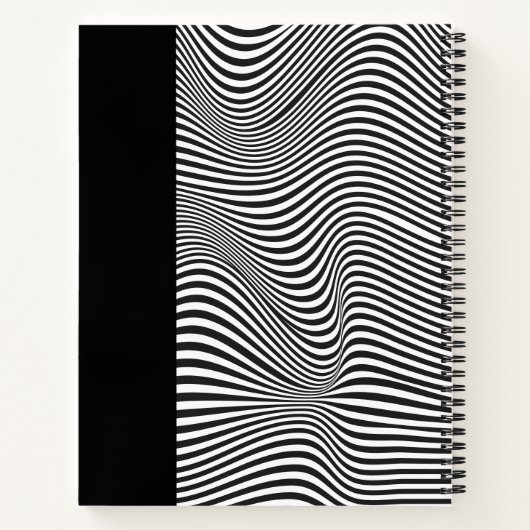 Optische Illusion schwarz-weiß Notizblock (Rückseite)